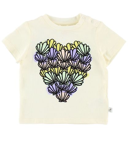 Stella McCartney Kids T-shirt - Ivory w. Mussels Stella McCartney Kids T-shirt - Ivory w. Mussels