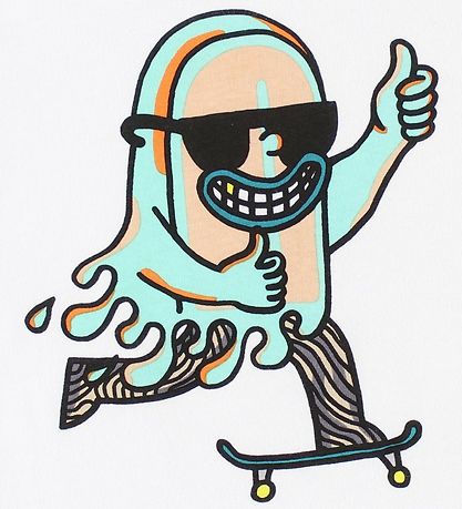 Stella McCartney Kids T-Shirt - Weiß m. Eis am Stiel Stella McCartney Kids T-Shirt - Weiß m. Eis am Stiel