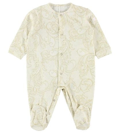 Young Versace Boxpak m. Babyslabbetje - Beige m. Print