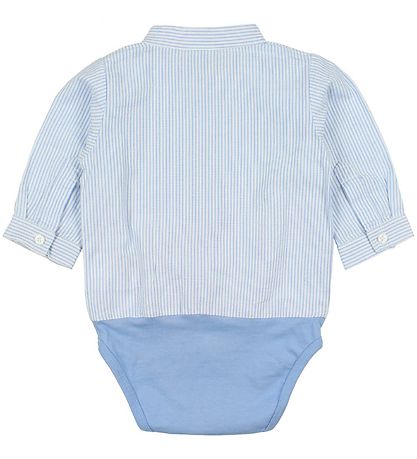 Hust and Claire Shirt Bodysuitt L/S - Blue Striped Hust and Claire Shirt Bodysuitt L/S - Blue Striped