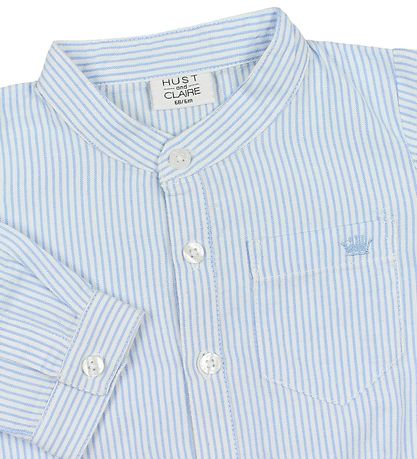 Hust and Claire Shirt Bodysuitt L/S - Blue Striped Hust and Claire Shirt Bodysuitt L/S - Blue Striped