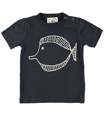 Gro T-shirt - Norr - Steel Grey w. Fish Gro T-shirt - Norr - Steel Grey w. Fish