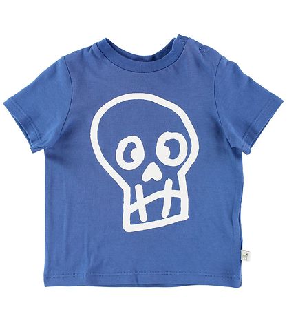 Stella McCartney Kids T-Shirt - Blau m. Schädel Stella McCartney Kids T-Shirt - Blau m. Schädel