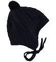 Reima Baby Hat w. Pom-Pom - Wool/Cotton - Lintu - Navy Reima Baby Hat w. Pom-Pom - Wool/Cotton - Lintu - Navy