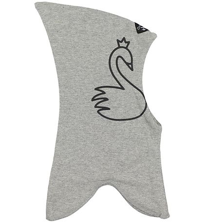 Racing Kids Balaclava - Double Layer - Grey Melange Glitter w. S Racing Kids Balaclava - Double Layer - Grey Melange Glitter w. S