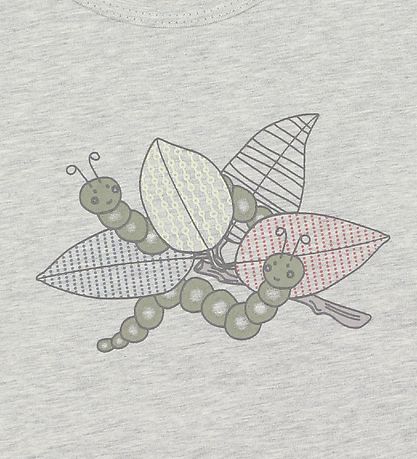 Fixoni T-shirt - Grey Melange w. Print Fixoni T-shirt - Grey Melange w. Print