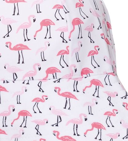 Petit Crabe Swim Hat - Frey - UV50+ - White w. Flamingo Petit Crabe Swim Hat - Frey - UV50+ - White w. Flamingo