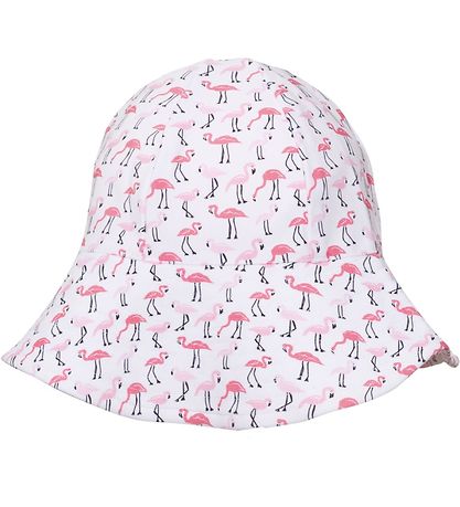 Petit Crabe Swim Hat - Frey - UV50+ - White w. Flamingo Petit Crabe Swim Hat - Frey - UV50+ - White w. Flamingo