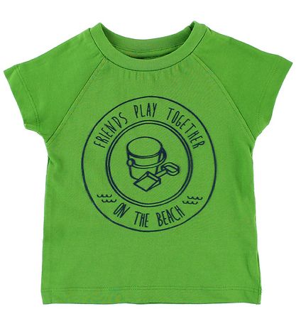 Color Kids Shorts Set - Naung - Green/Blue w. Fish