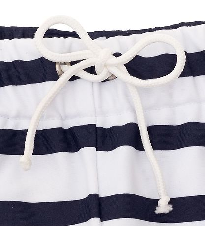 Petit Crabe Swim Shorts - Alex - UV50+ - White/Navy Striped