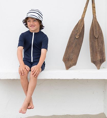 Petit Crabe Coverall Swimsuit - Noe - UV50 - Navy Petit Crabe Coverall Swimsuit - Noe - UV50 - Navy