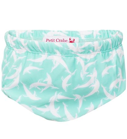 Petit Crabe Swim Diaper - Leo - UV50+ - Mint w. Dolphins