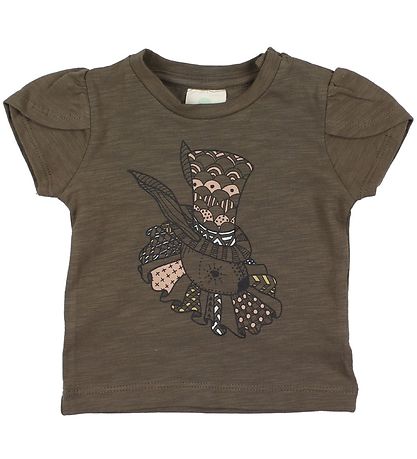 T-Shirt En Fant - Gate - Foncé Gris av. Imprimé