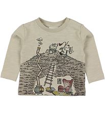 En Fant Pusero - Gate - Ruskea melange, Printti En Fant Pusero - Gate - Ruskea melange, Printti