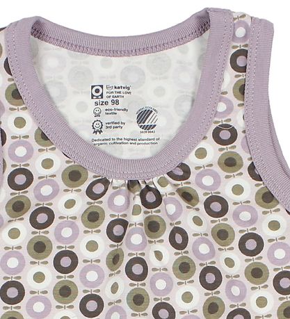 Katvig Nightdress - Dusty Purple w. Apples Katvig Nightdress - Dusty Purple w. Apples