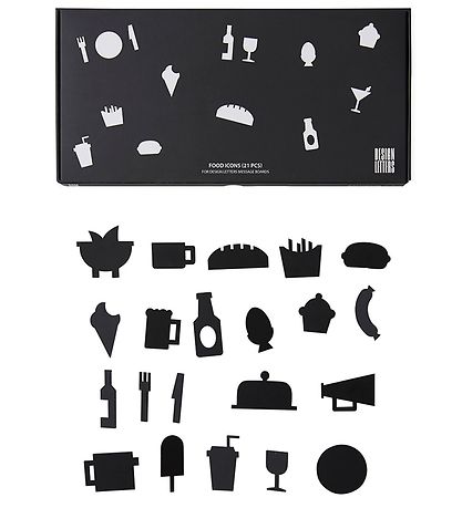 Design Letters Icons - Food - Black Design Letters Icons - Food - Black