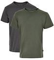 Minymo T-shirt - 2-Pack - Charcoal Grey/Army Minymo T-shirt - 2-Pack - Charcoal Grey/Army