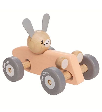 PlanToys Racing Car - 17 cm - Wood - Rabbit PlanToys Racing Car - 17 cm - Wood - Rabbit
