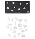 Design Letters Icons - Party - White