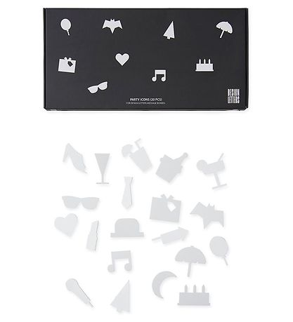 Design Letters Icons - Party - White Design Letters Icons - Party - White