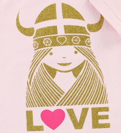 Danefæ T-shirt - Alva - Light Rose w. Love Freja