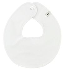 Pippi Baby Teething Bib - Round - White Pippi Baby Teething Bib - Round - White