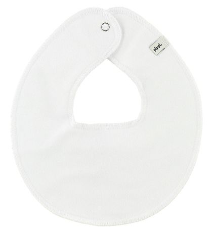 Pippi Baby Teething Bib - Round - White Pippi Baby Teething Bib - Round - White