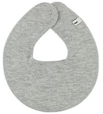 Pippi Baby Teething Bib - Round - Grey Melange Pippi Baby Teething Bib - Round - Grey Melange