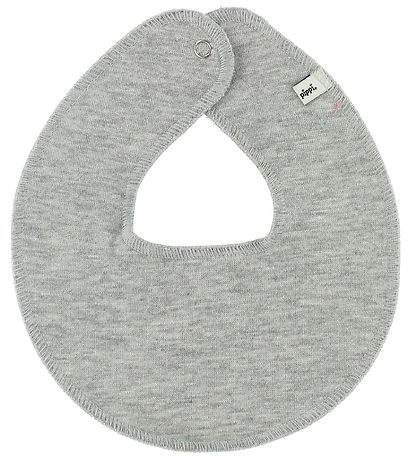 Pippi Baby Teething Bib - Round - Grey Melange Pippi Baby Teething Bib - Round - Grey Melange
