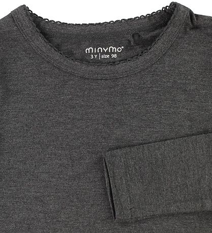 Minymo Genser - Bambus - Koksgrå
