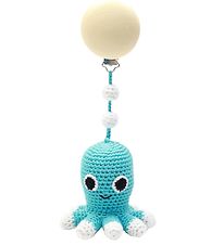 NatureZoo Pram Clip Toy - Squid - Turquoise NatureZoo Pram Clip Toy - Squid - Turquoise