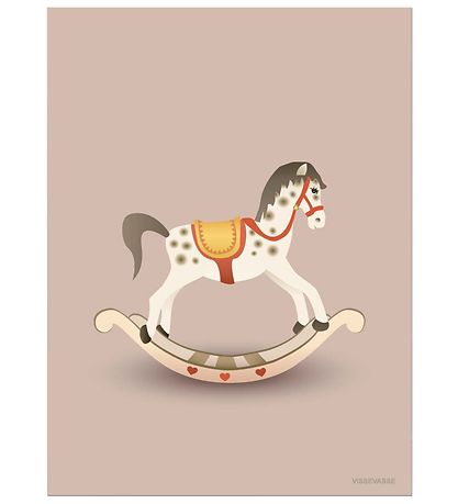 Vissevasse Poster - 30x40 - Rocking Horse - Rose Vissevasse Poster - 30x40 - Rocking Horse - Rose
