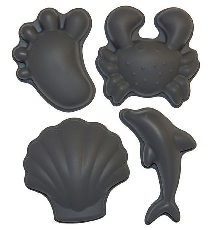 Moules à Sable Scrunch - 4 pièces - Silicone - 6,5-10,5 cm - Gri Moules à Sable Scrunch - 4 pièces - Silicone - 6,5-10,5 cm - Gri
