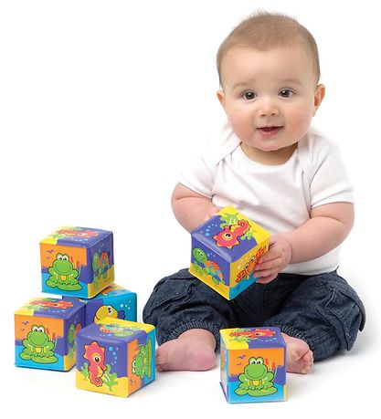 Playgro Blocks - 6 pcs - Blue Playgro Blocks - 6 pcs - Blue