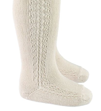 Condor Tights w. Pointelle - Beige Condor Tights w. Pointelle - Beige