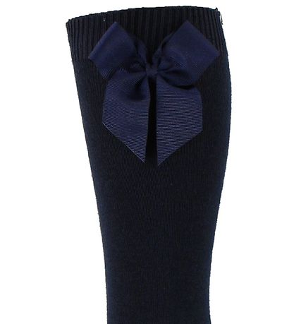 Condor Knee-High Socks w. Bow - Navy