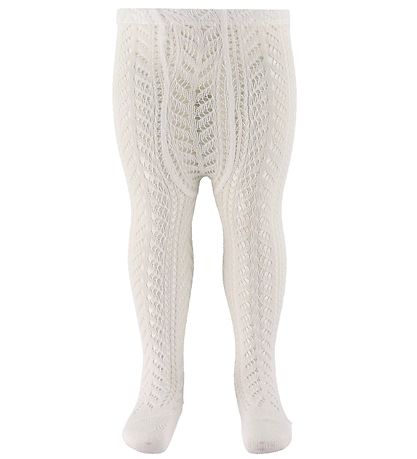 Condor Tights w. Pointelle - White Condor Tights w. Pointelle - White