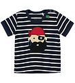 Freds World T-shirt - Navy Striped w. Pirate Freds World T-shirt - Navy Striped w. Pirate