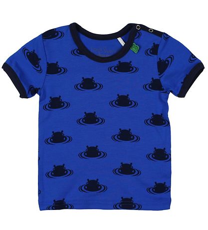 Freds World T-shirt - Blue w. Hippos
