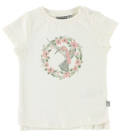 T-Shirt Wheat - Flower Bird - Ivory av. Imprimé T-Shirt Wheat - Flower Bird - Ivory av. Imprimé