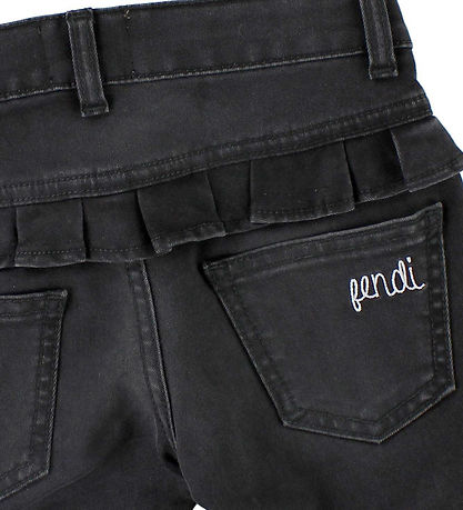 Fendi Kids Jeans - Black w. Ruffle