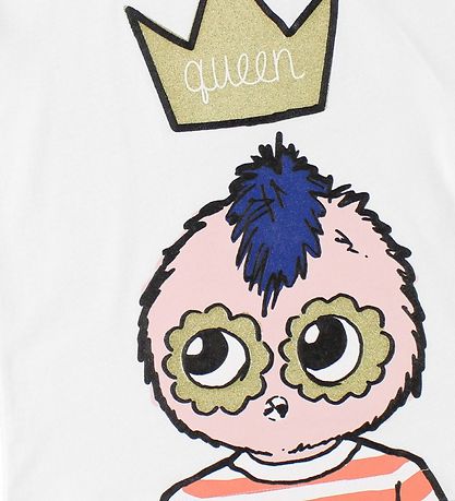 Fendi Kids T-shirt - White w. Fendirumi/Golden Crown