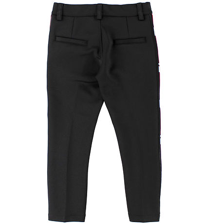 Fendi Kids Trousers - Black w. Side Stripe Fendi Kids Trousers - Black w. Side Stripe