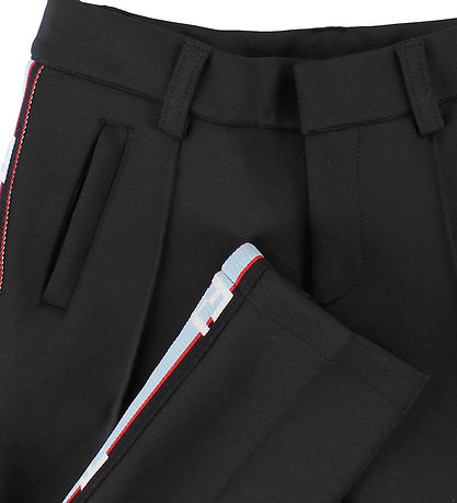 Fendi Kids Trousers - Black w. Side Stripe Fendi Kids Trousers - Black w. Side Stripe