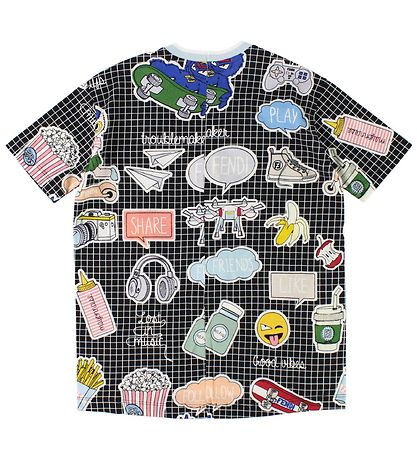 Fendi Kids T-shirt - Black Check w. Print