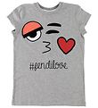 Fendi Kids T-shirt - Grey Melange w. Face