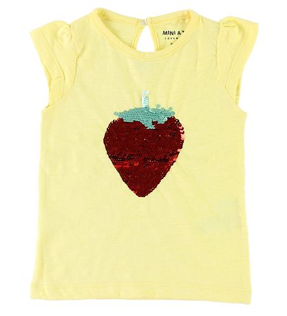 Mini A Ture Top - Anna Line - Yellow w. Strawberries