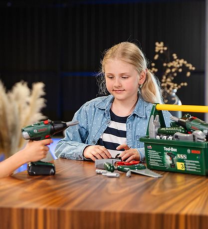 Bosch Mini Verkfærakista M. Aukabúnaður - Leikfang - Dökkgrænn Bosch Mini Verkfærakista M. Aukabúnaður - Leikfang - Dökkgrænn