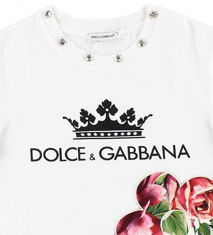 Dolce & Gabbana T-shirt - Vit m. Blomma