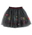 Dolce & Gabbana Tulle Skirt - Dark Grey w. Print/Patches Dolce & Gabbana Tulle Skirt - Dark Grey w. Print/Patches